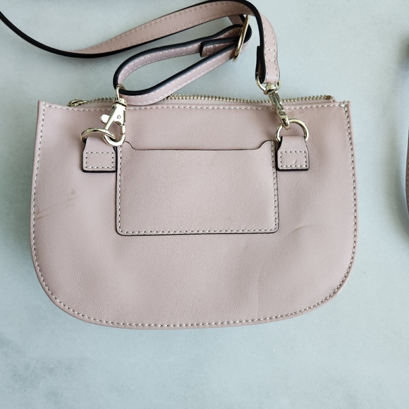 Lo & Sons Waverley 2 Pink Rose Quartz crossbody / wristlet / belt bag w/ gold hw - Picture 6 of 12